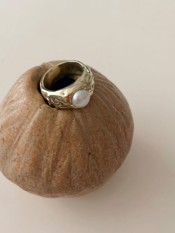 OOAK chunky ring | freshwater pearl – Bild 2