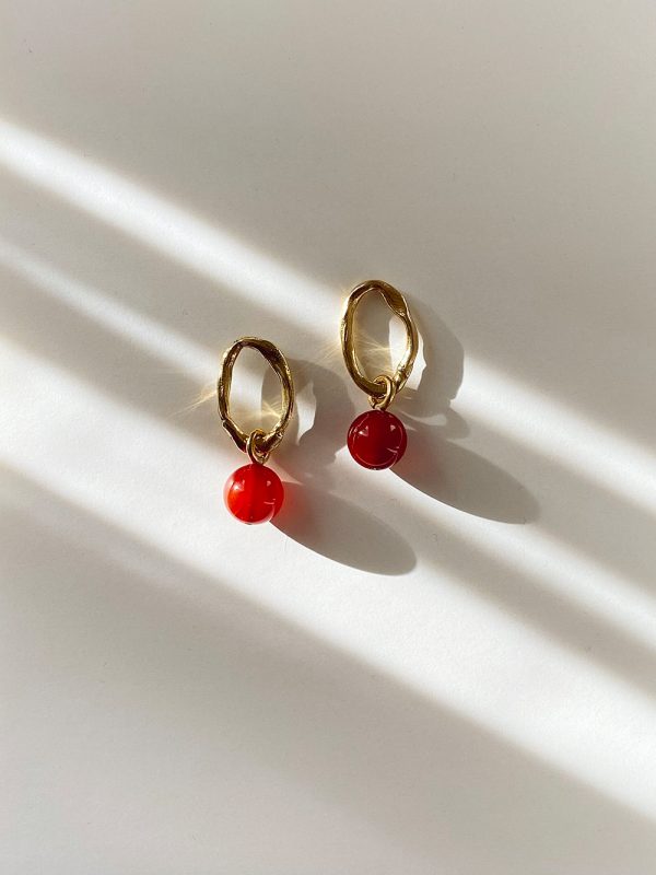 Earrings with carnelian – Bild 2