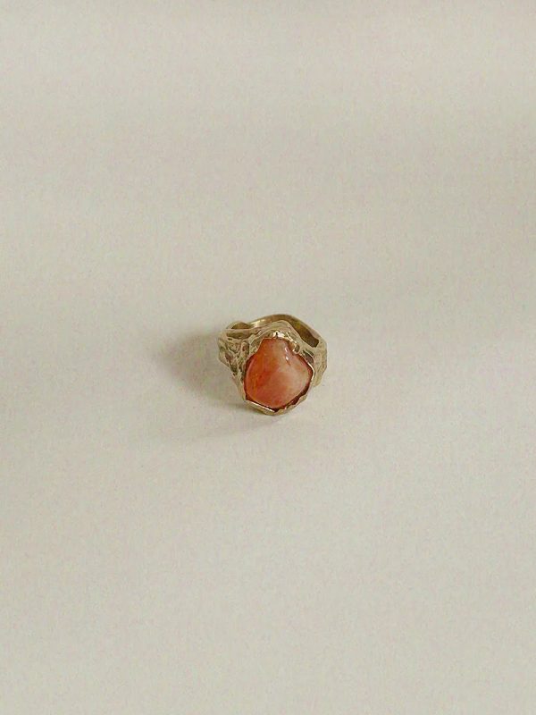 OOAK ring | orange agate - Image 2
