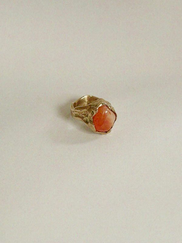 OOAK ring | orange agate - Image 3