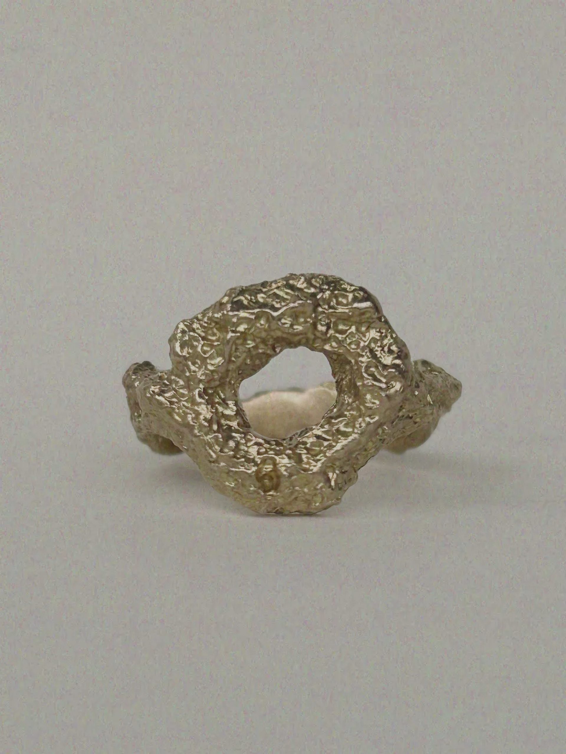 one of a kind raw textured handmade ring