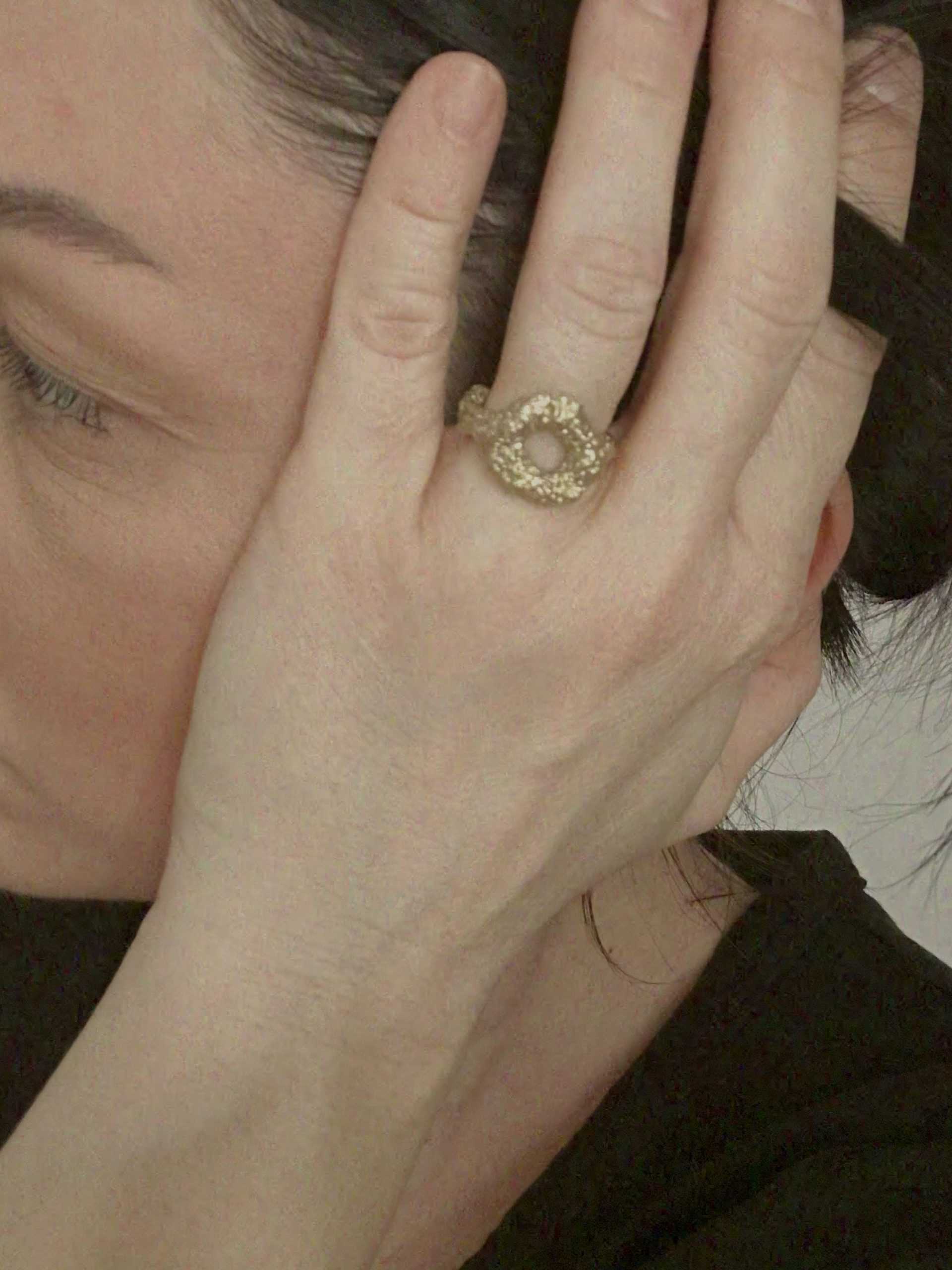 raw textured handmade ring by Brigitta Barczi