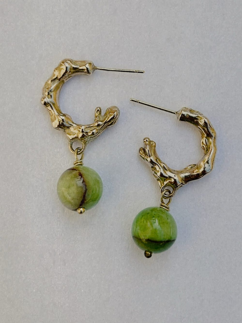 Hoops with gemstones