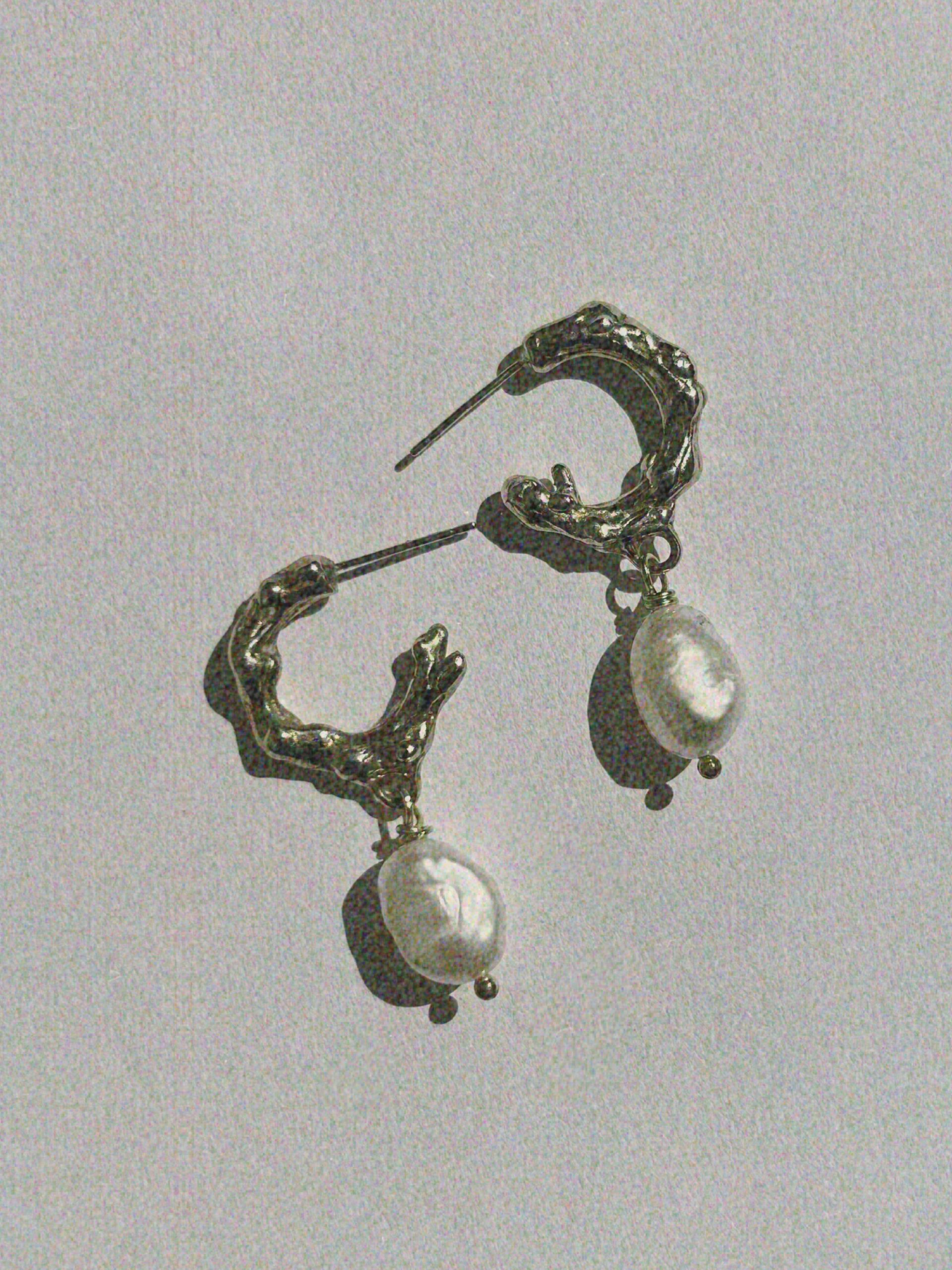 Hoops with pearls