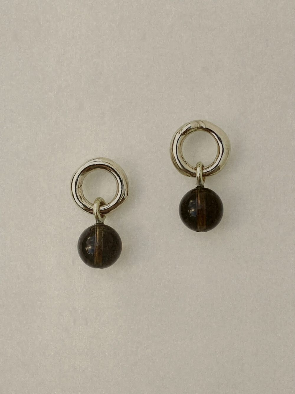 Smoky quartz earrings