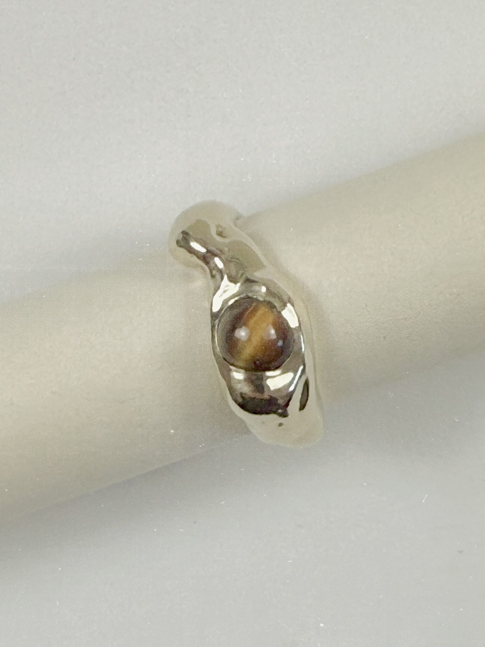wabi sabi inspired tiger’s eye ring