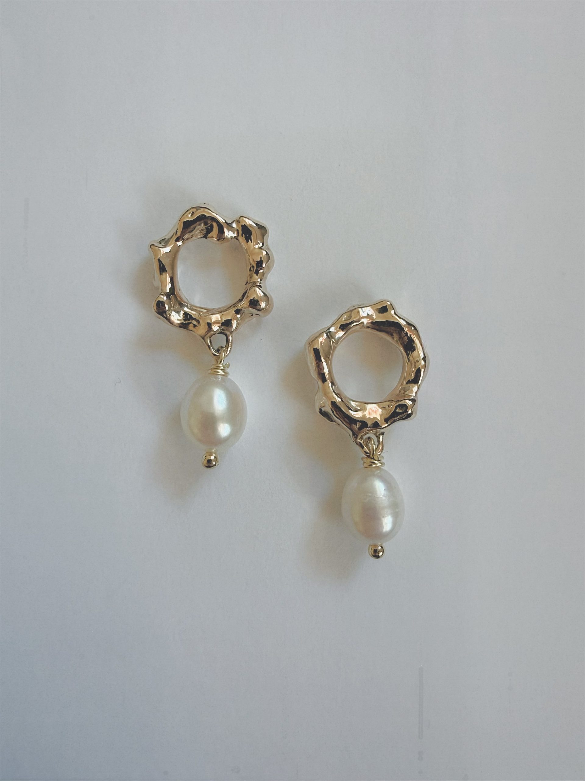 small dangle earrings with freshwater pearls